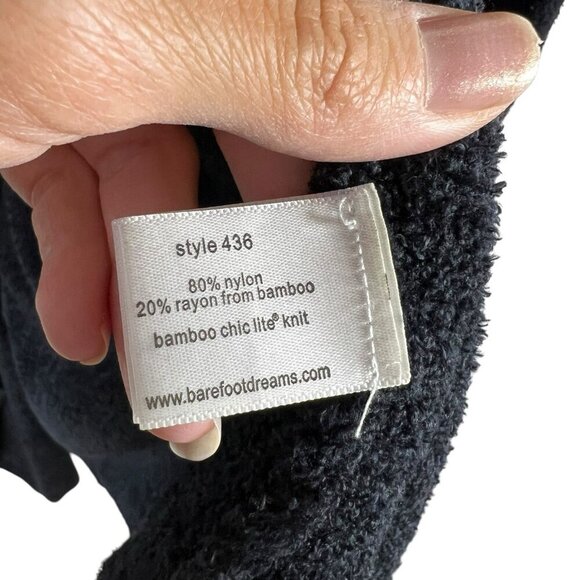 Barefoot Dreams CozyChic Lite Island Wrap Black Women’s Size S/M Cozy Soft - Picture 2 of 10